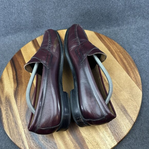 GH Bass Men's Burgundy Size 12 D Weejuns Leather Penny Loafers - Picture 9 of 14